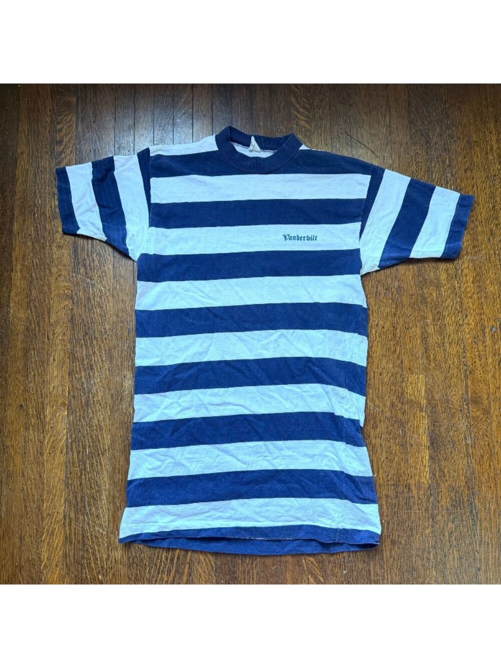 Vintage 1960s Striped Vanderbilt University T-Shirt, Champion Products Size S/M - Picture 4 of 6
